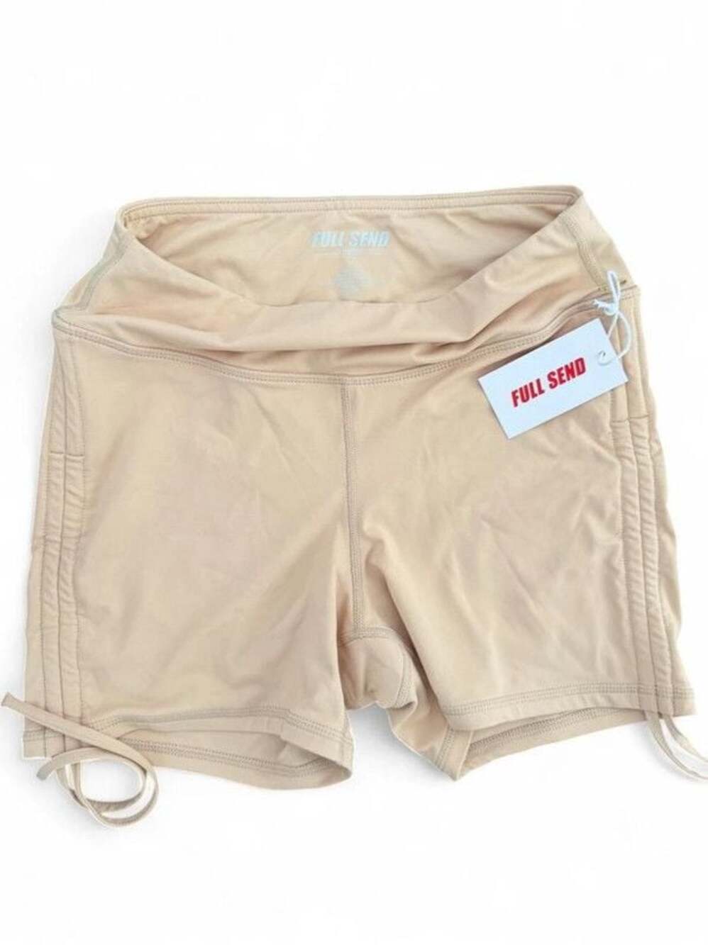 Full Send Fitness Tan Gym Shorts NWT Size M